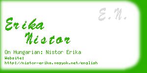 erika nistor business card